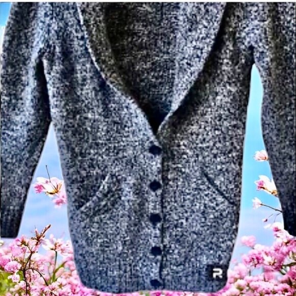 J. Crew Cardigan Sweater Coat Vintage 90's Wool Blend Heather - Picture 4 of 9